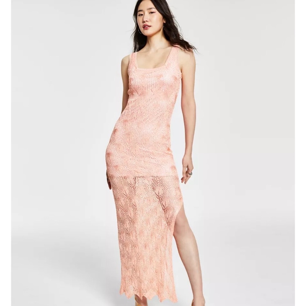 Guess Elegant Peach Lace Maxi Dress size Small New with tags